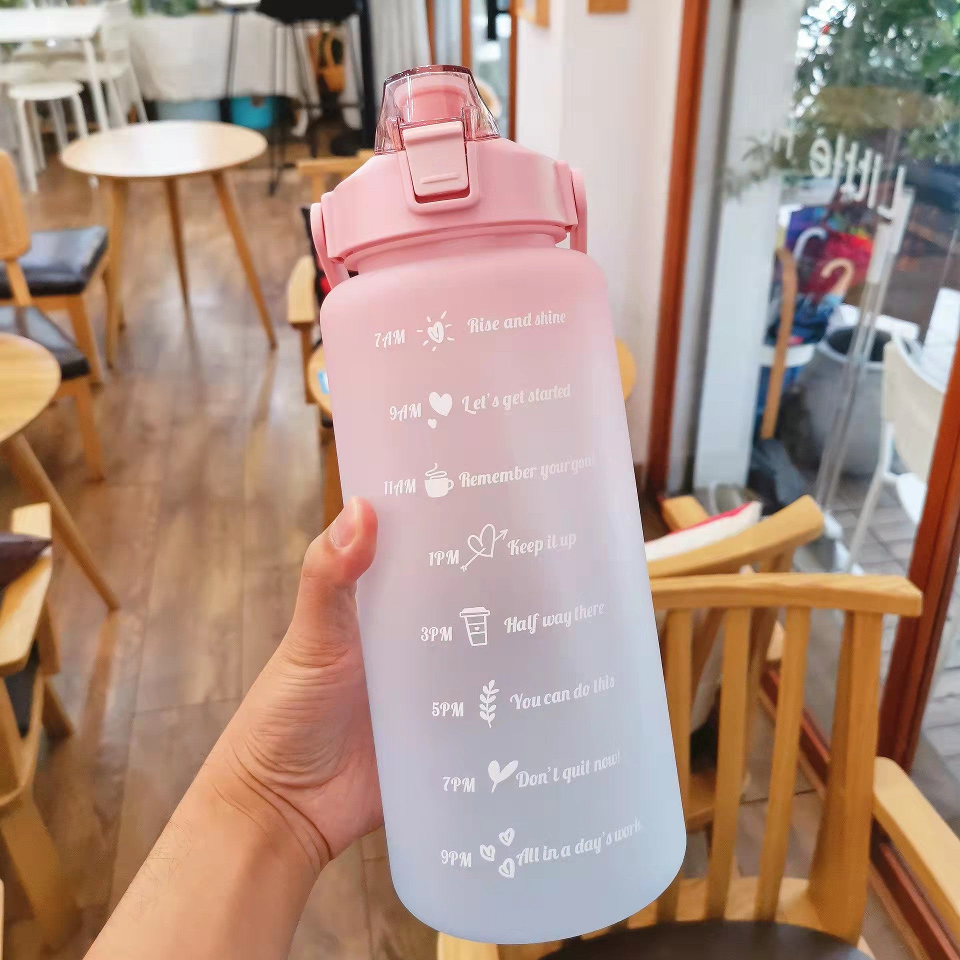 50% OFF 【XLY】Large capacity color gradient water bottle