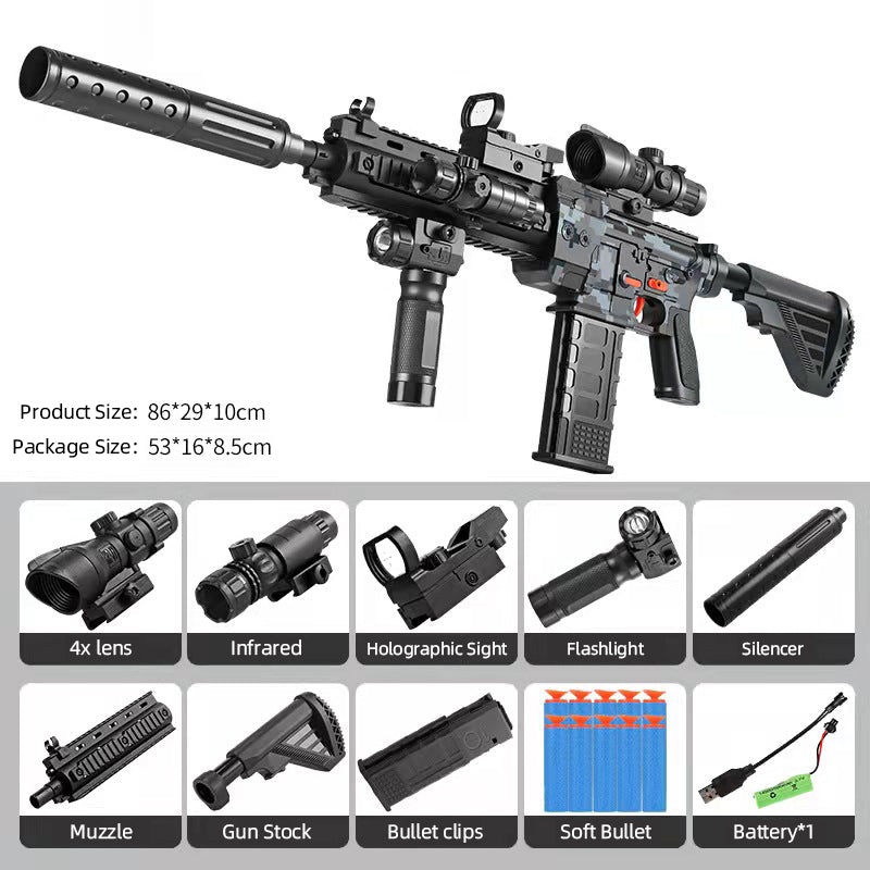 50% OFF M416 Electric Continuous Fire Soft Bullet Gun