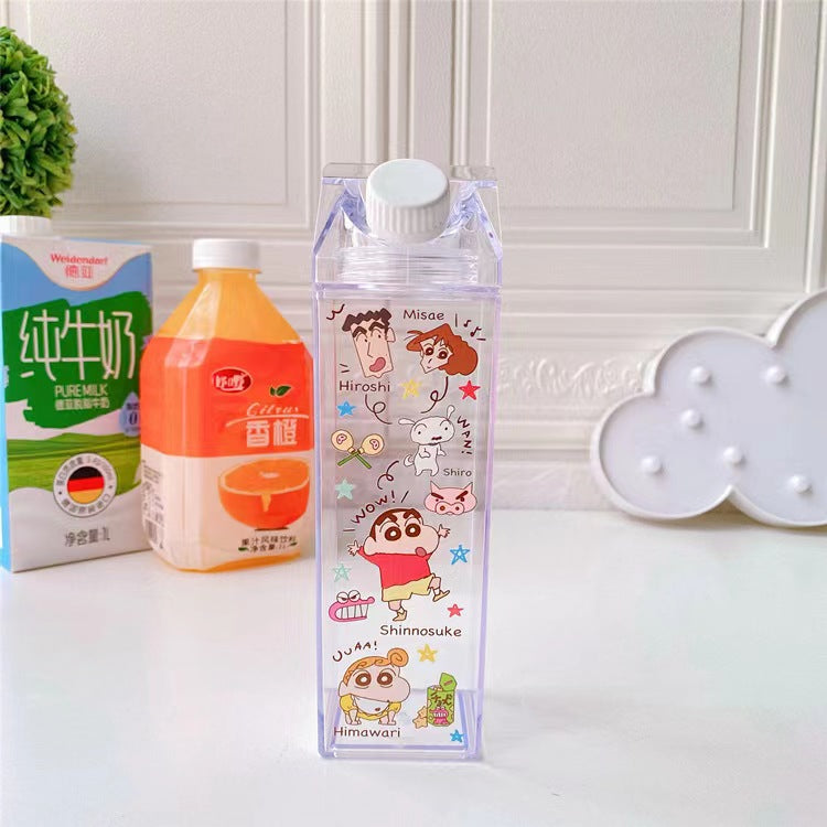 【XLY】Clear milk carton water bottle 500ml