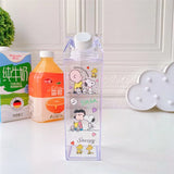 【XLY】Clear milk carton water bottle 500ml