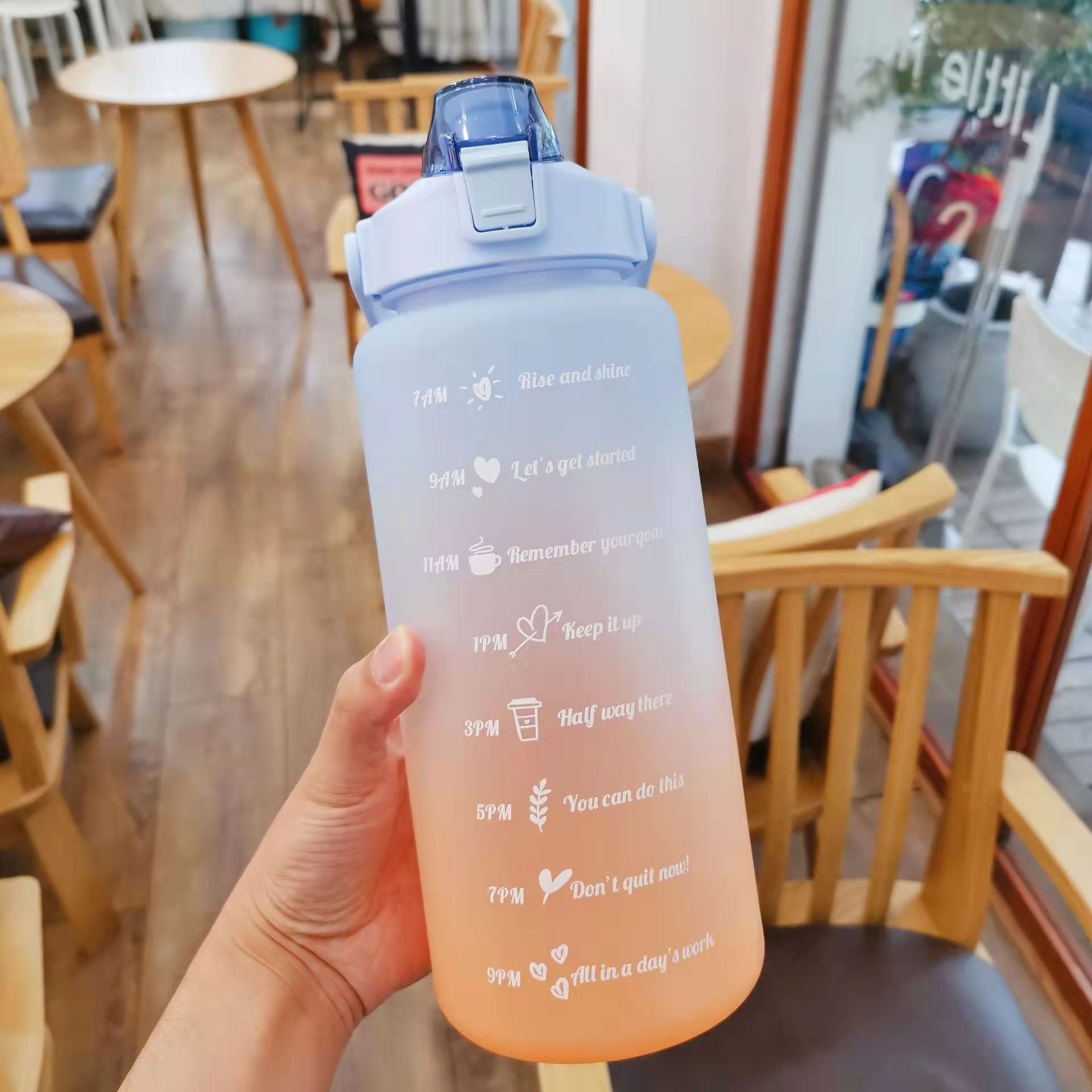 50% OFF 【XLY】Large capacity color gradient water bottle
