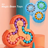 50% off Magic Cube Bean Cube Fingertip Gyro Rotating Decompression Fidget Toy Stress Relief Spin Bead Puzzles Education Game