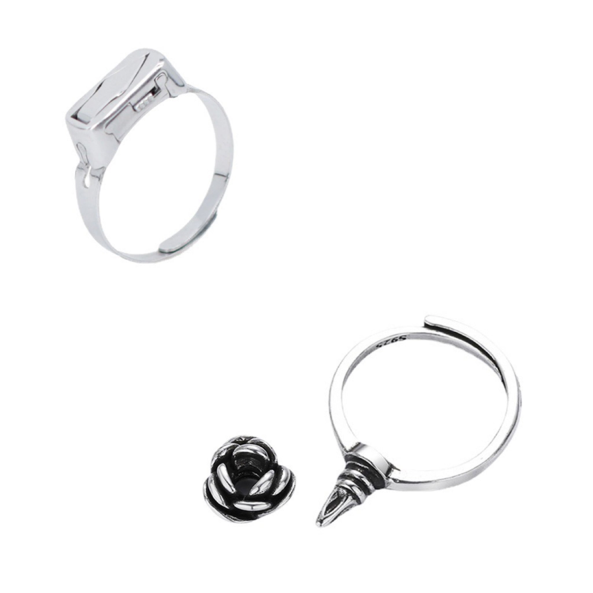 【50%OFF 】Geometrically simple steel self-defense ring【CH】